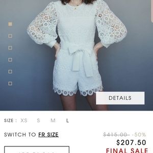 Maje romper in daisy guipure